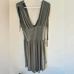 Elegant Olive Green Dress